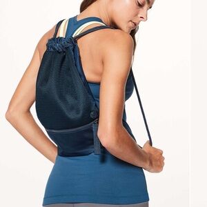 Lululemon Athletica Navy Mesh Backpack